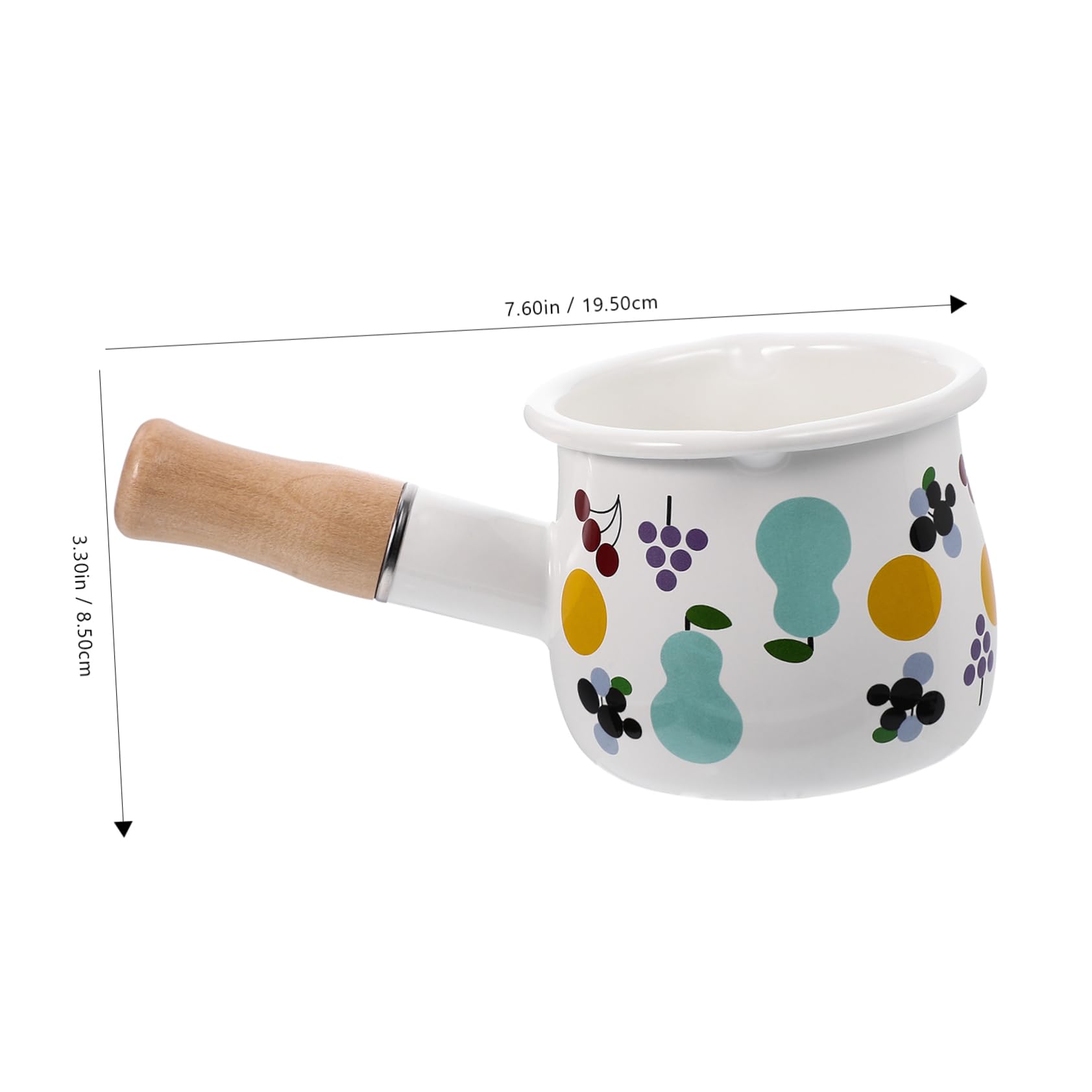 MOLUCKFU Enamel Pan for Cooking Soup and Heating Japanese Style Food Pot Lightweight and Convenient for Mothers Random Design