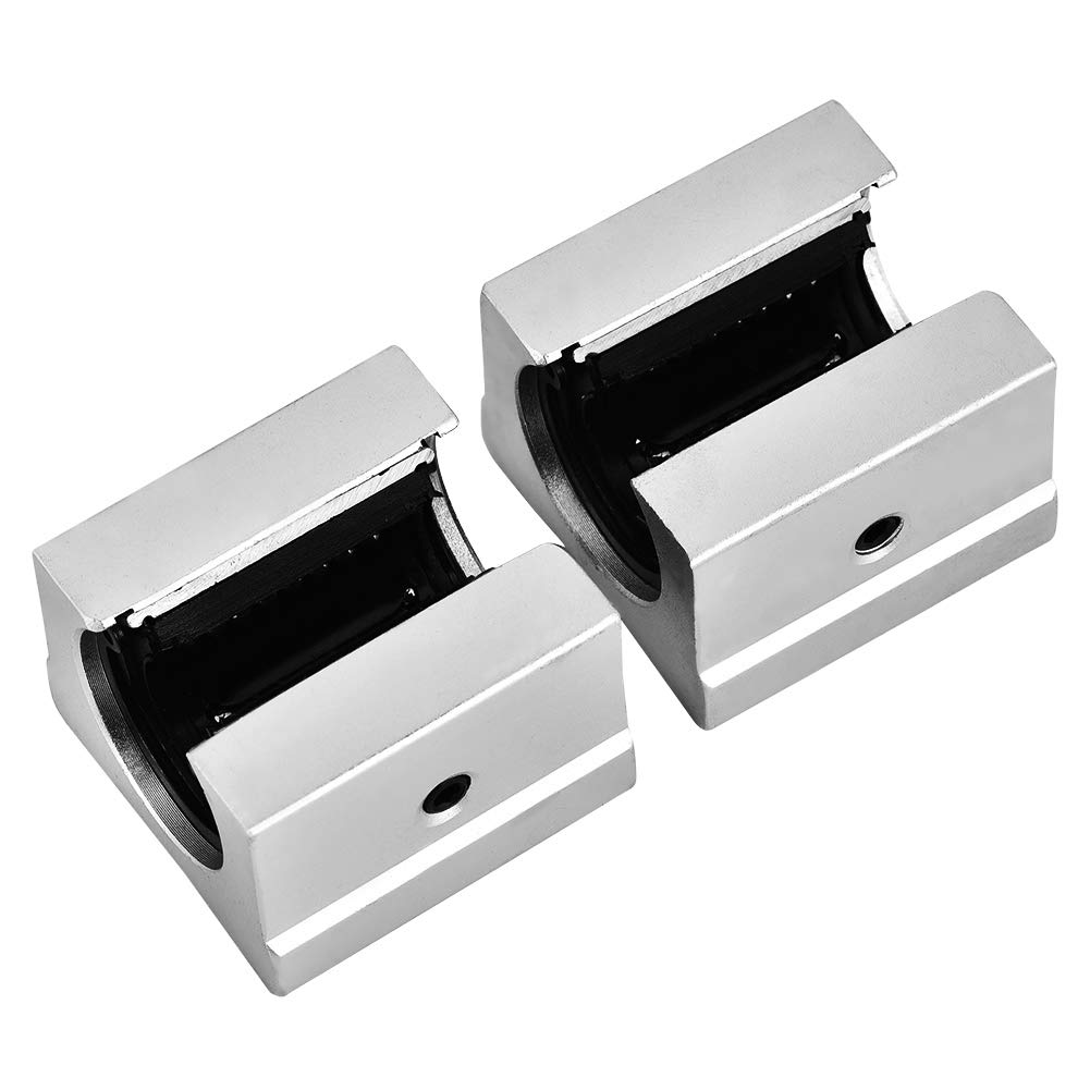4PCS SBR16UU 16 Mm Aluminum of Open Linear Movement Blocks for CNC, Rustproof, Precision Roller, Simple Maintenance