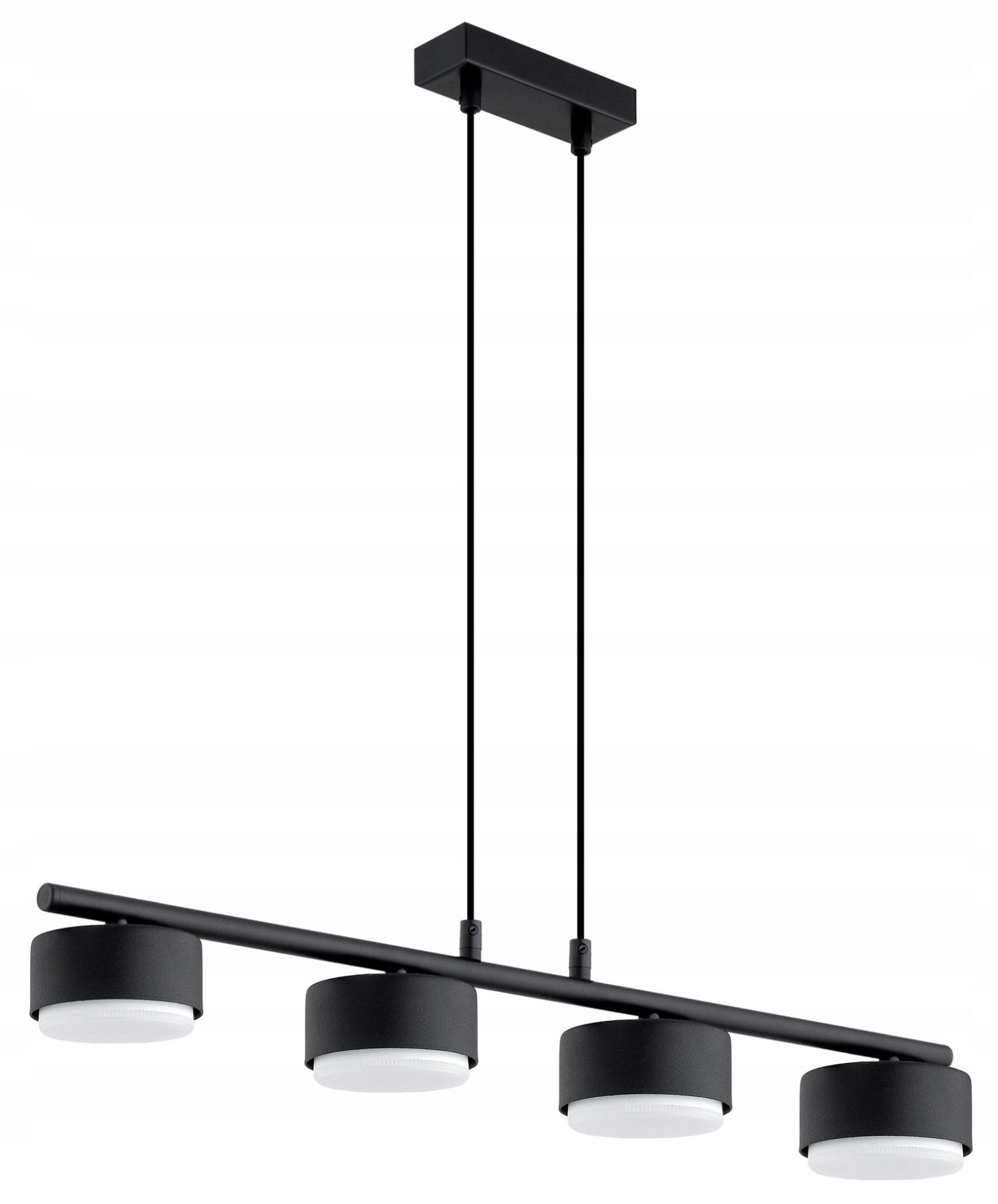 Licht-Erlebnisse Hängelampe 4-flammig Metall Schwarz Esstisch Wohnzimmer Esszimmer GX53 Modern wohnlich gemütlich blendarm L:70 cm Pendelleuchte Küche