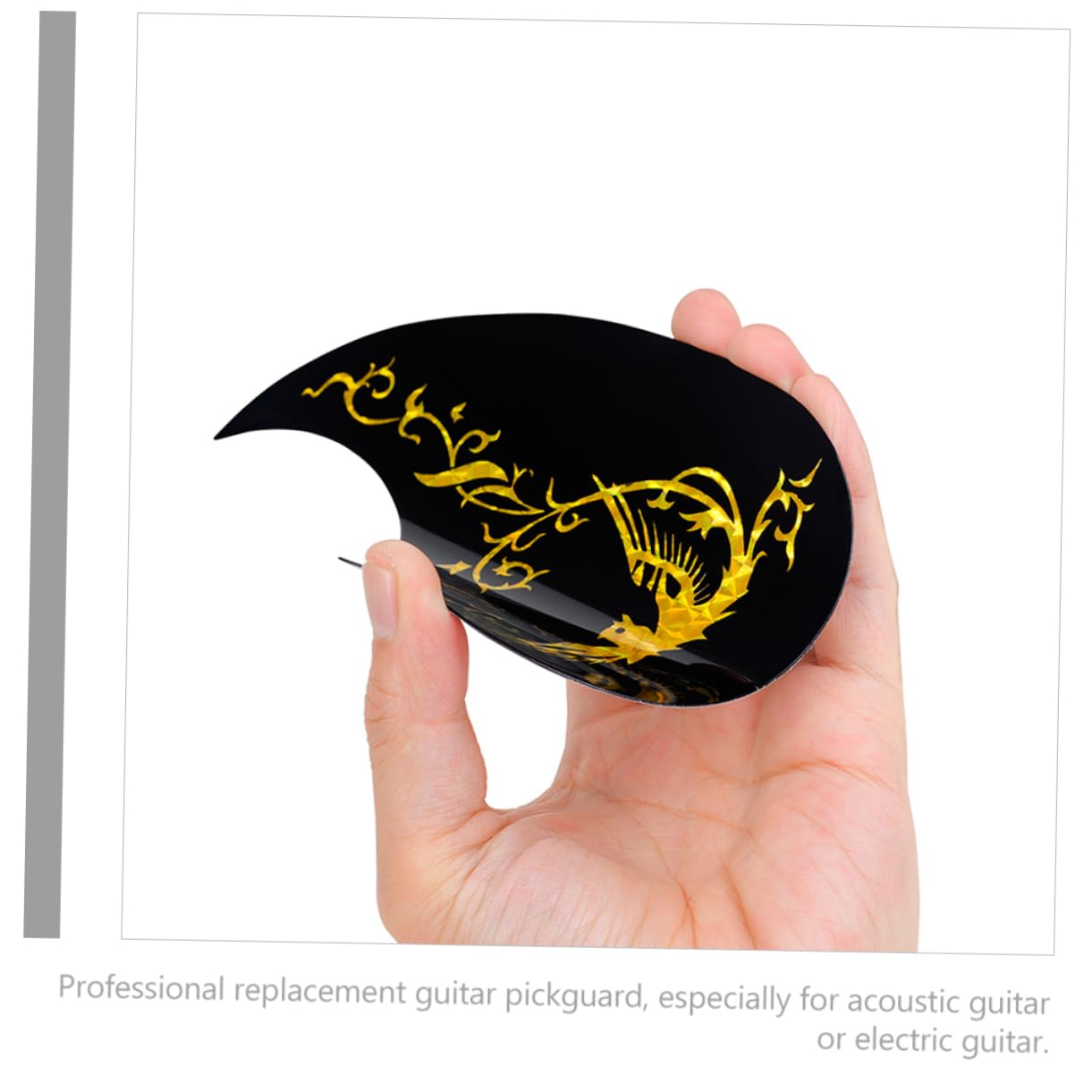 Protection Autocollante Pour Guitare Acoustique - Motif Fleur Et Oiseau - PVC - Facile à Poser, Anti-rayures