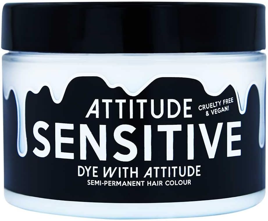 Attitude Hair Dye | Vegan and Cruelty-Free Semi-Permanent Hair Dye with Conditioner | Vibrant Hair Colour for All Hair Types | Locally Produced | Colour Conditioner | Sensitive White | 135 ml