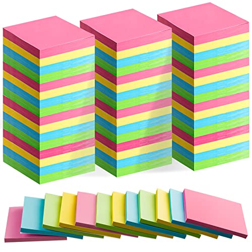 Image of Fainne 120 Pack Sticky Notes Bulk 3x3 Multicolor Self Stick,Simple Color