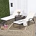 Tangkula Set of 2 Patio Furniture Outdoor Rattan Wicker Lounge Chair Set Adjustable Poolside Chaise with Armrest and Removable Cushions