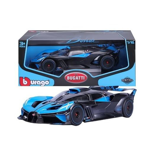Burago - Escala 1/18 - 11047B, Bugatti Bolide-Bleue