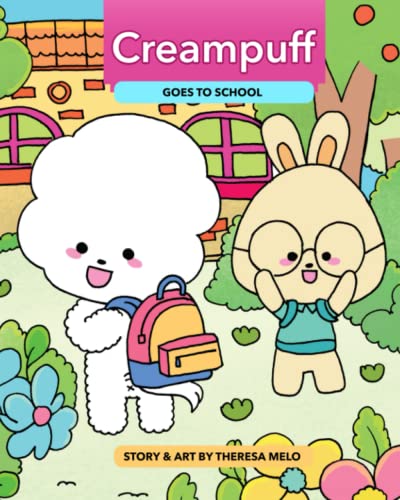Creampuff Goes to School Coloring Book: Cute Creampuff Coloring Book - Moon Creampuff