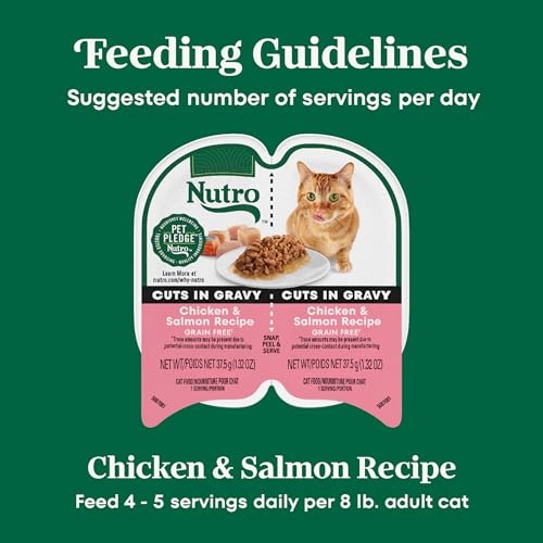 Image of Nutro Perfect Portions Cuts Wet Cat Food, Chicken & Salmon, 2.6 oz, 24 ct