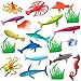 OOTSR 20 Piezas Toys Animales de Juguete, Surtido Mini Figuras de Animales Marinos de Plástico, Juguetes de Animales Mrinos Realistas para Jugar en el Baño, Fiesta Educativa del Mar