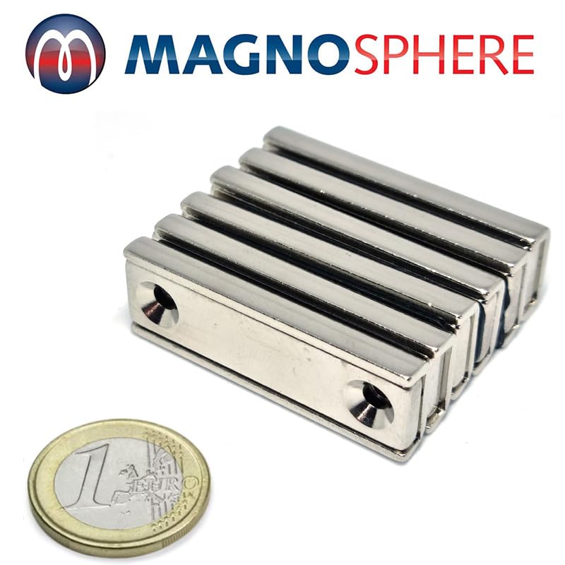 Aimant Puissant Plat MIN CI Lot De 18 Aimants En Néodyme Extra Puissants à Visser - 6 Kg - Aimants Ronds De 16 Mm - Avec Trou - Aimant Plat Avec Filetage - Aimants à Visser Aimant Porte Puissant
