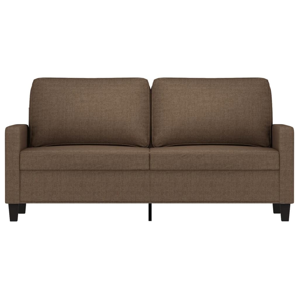 Divano a 2 posti, marrone, 140 cm, in tessuto, per soggiorno, camera da letto, camera degli ospiti