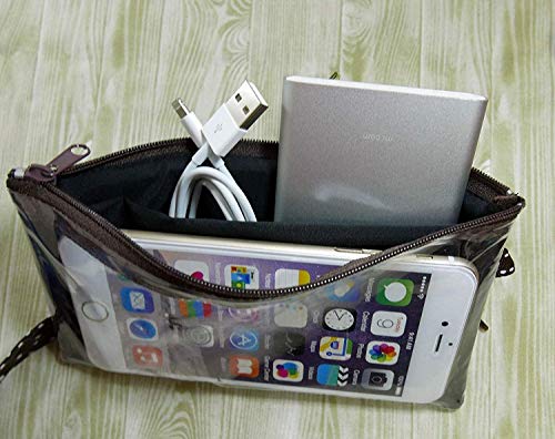 Tainada Bolsa para celular 2 em 1 com tela sensível ao toque e cordão removível para o pescoço, alça de pulso para iPhone 16/15 Pro Max; Samsung S24+, S23, A54 (relógio e preto rosa)