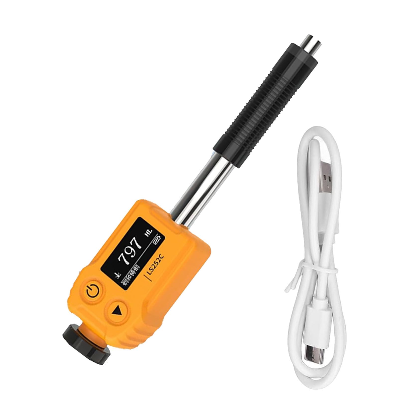 Tester di durezza portatile, misuratore di durezza in metallo con test Leeb per HL HV HB HS HRA HRB HRC, misuratore di durezza digitale per acciaio, ferro, alluminio