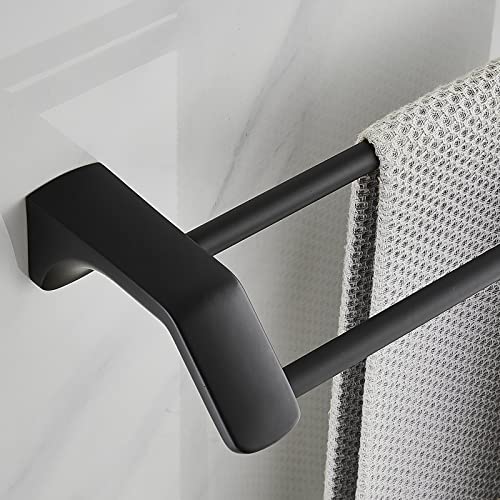 Kahang Double Towel Bar, 27 Inch Towel Bar,Towel Rack For Bathroom Sus304 Stainless Steel Towel Holder, Matte Black #TOP3