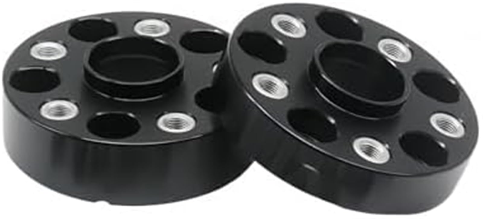 Dystans koła zawieszenia Adaptery dla kół 2 sztuki Pcd 5X112 Cb 66,6 Mm Podkładka, BMW serii Universal Car M14x1,25(BLACK 2PCS 45MM)