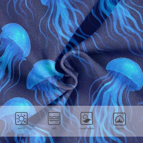 Joisal Fun Toddler Underwear Floral 2t Cotton Panties Little Girl Blue Jellyfish Deep Blue Briefs Kids Undies3