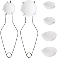 Yuunheg Crucibles Melting Kit: 6 Graphite-Clay Crucibles + 2 Tongs for Jewelry Making, Silversmithing & Metal Casting