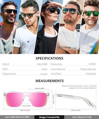 KALIYADI Mens-Sunglasses Polarized Sunglasses Men: Classic Sun Glasses with UV400 Protection for Driving Fishing Golf - image 6