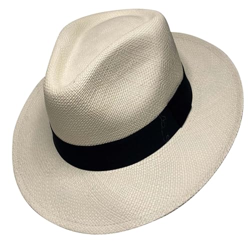 Consejos para Comprar Sombreros Panamá para Hombre que Puedes Comprar On-line. 47 Sombrero Panama Hat Cubano Fino - Sombrero Panamá Cubano para Sol Hombre y Mujer - Panama Hat Cubano - Sombrero de Paja toquilla auténtico (MX/US, Alfa, Mediano, Blanco)