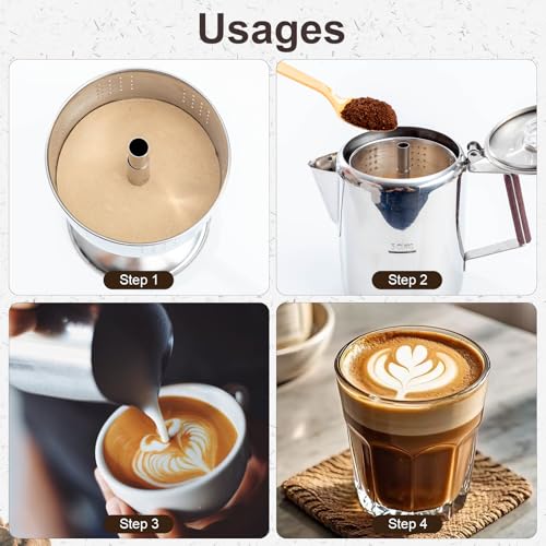 Image of 300Pcs Percolator Coffee Filters, 3.5in Disc Disposable Coffee Filters, | Virgin Wood Pulp, Natural Unbleached Coffee Filters for 3.5 inch Percolators and Flat-Bottom Baskets, Easy Cleanup