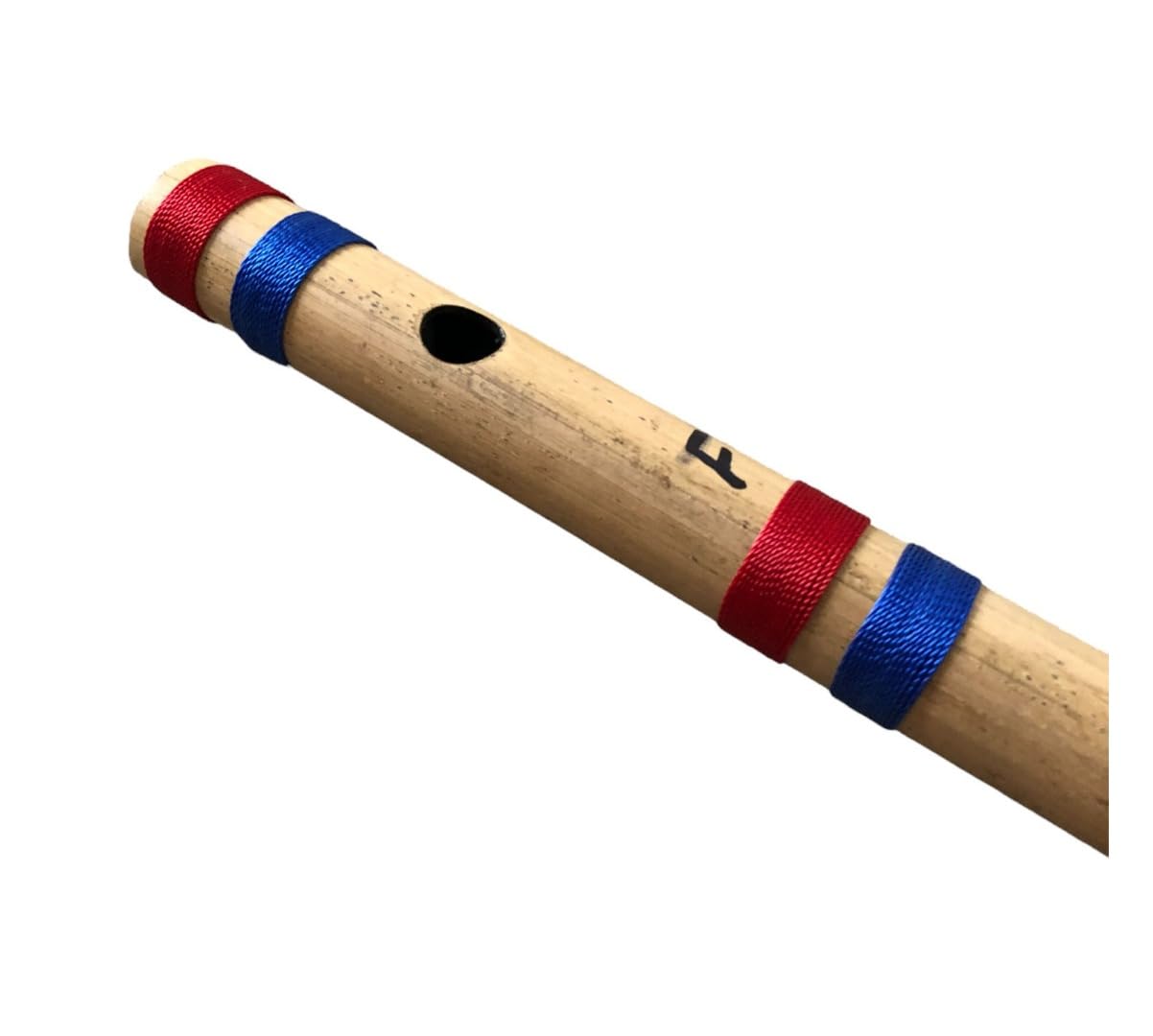 Flauta de madera hecha a mano de bambú instrumento musical indio Bansuri escala F mundo asiático nepalés