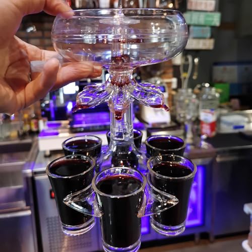 6-częściowy zestaw dozowników Baby Guinness Shot, przezroczysty nalewak do alkoholu z pleksiglasu z 6 szklankami, zabawna gra imprezowa typu spinner, przenośne akcesoria barowe, do domowego