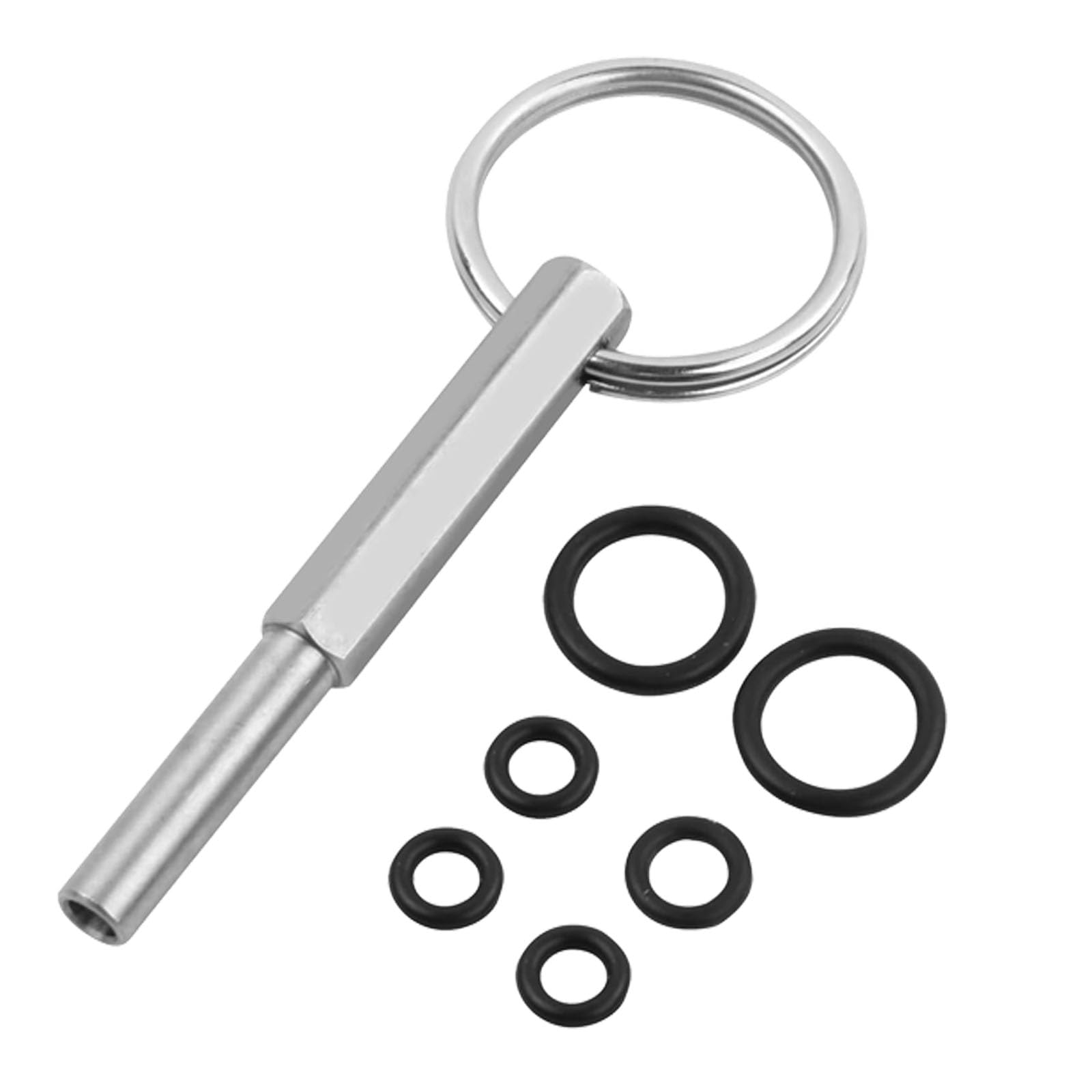 Oval Head Bit Key with Key Ring, 316 Stainless Steel Coffee Machine Repair Tool, Compatible with J-ura K-rups F-ranke O-rchestro T-oscana Machines