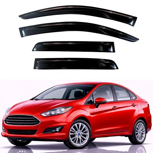 KPY Rain Guards Fit for 2009-2019 Ford Fiesta Sedan, Out-Channel