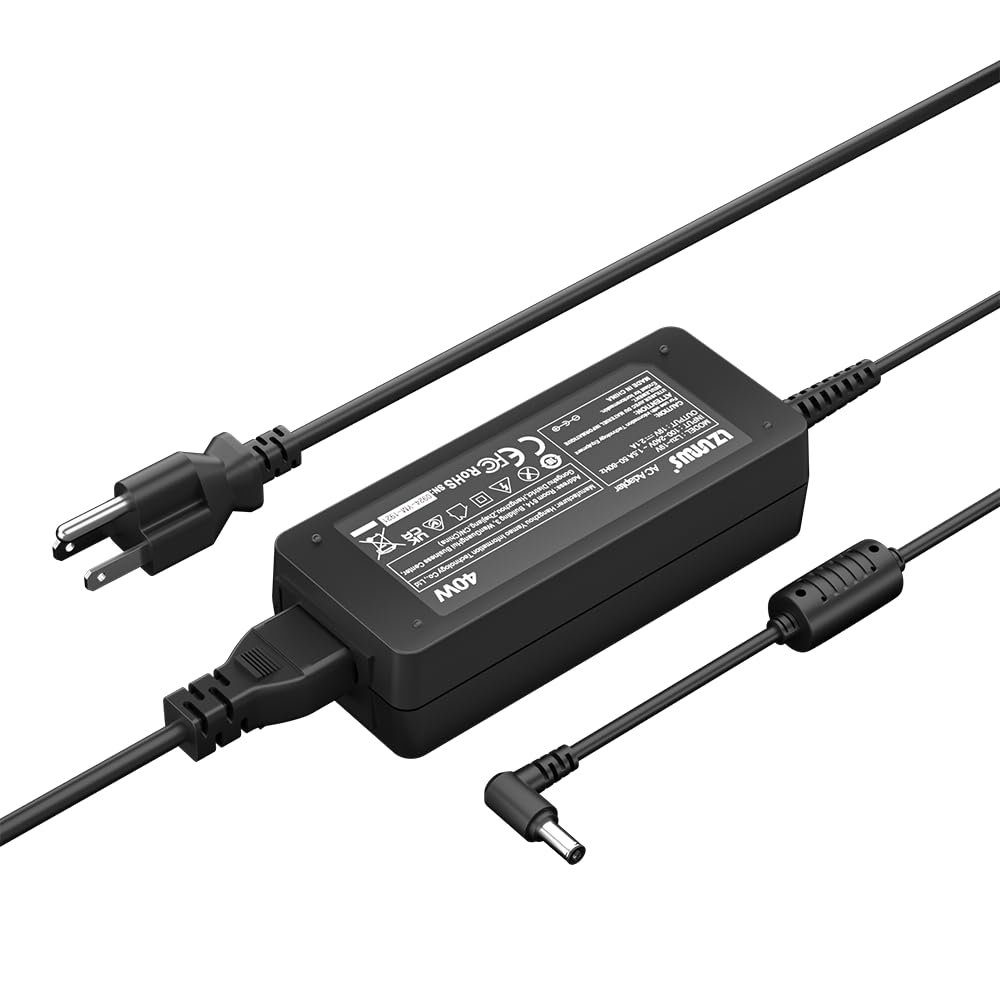 19V 2.1A 40W AC Adapter for LG Monitor Power Cord Compatible with Select LG 19-32 Inch LED LCD Displays Replacement Power Supply for Ultrawide Monitor Models