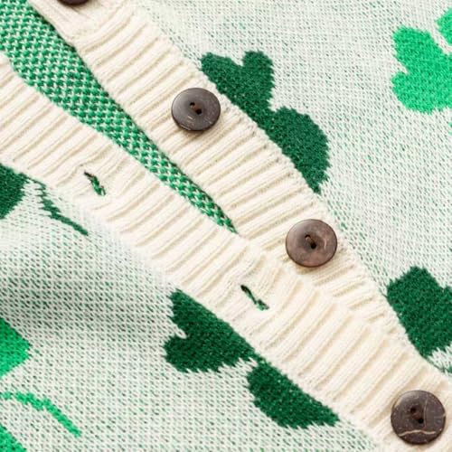 Image of Women's Funny Fall Winter Animal Floral Christmas Tree Long Sleeve Button Knit Cardigan Sweater