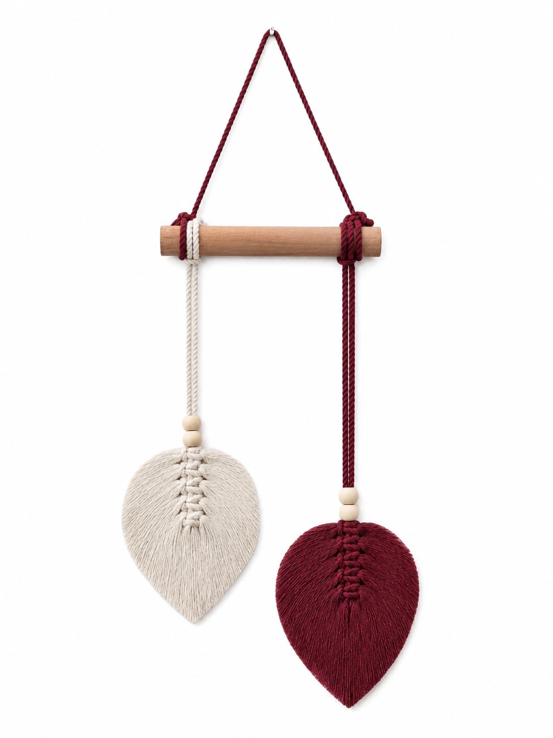 Boho Macrame Wall Hanging - Leaf Decor -10 Boho Macrame Wall Hanging - Leaf Decor -10