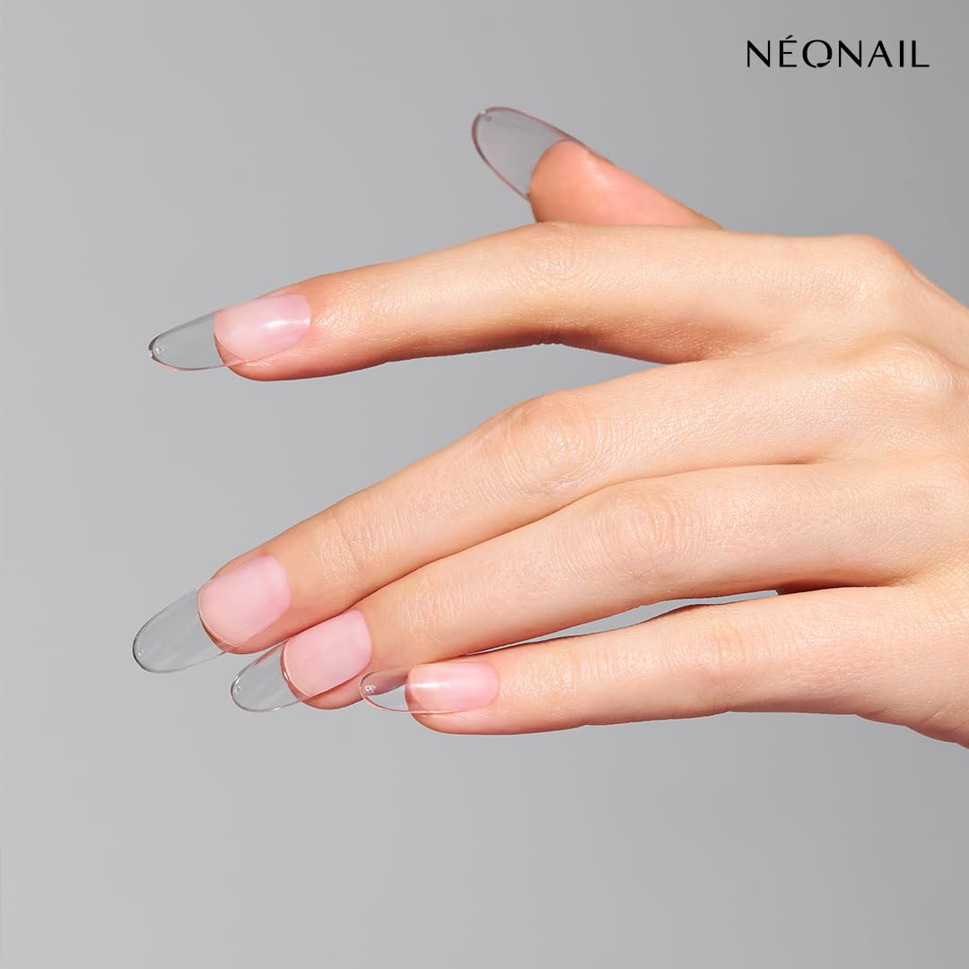 NÉONAIL Flexi Tips Set – Nagelverlängerung mit Invisible Flexi Tips Oval (300 Stück), LED Lampe & Flexi Tips Base Coat – Für natürlich aussehende Gel-Nägel in nur 20 Minuten