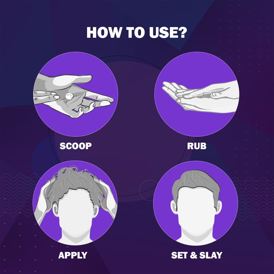 Image of Set Wet Hair Wax For Men - Matte Wax, 60g + 25g | Matte Look, Strong Hold, Restylable Anytime, Easy Wash Off | No Paraben, No Sulphate, No Alcohol