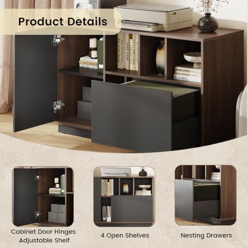 Image of ModernMate 39 inch File Cabinet with Drawer, Office Storage Cabinet with Door