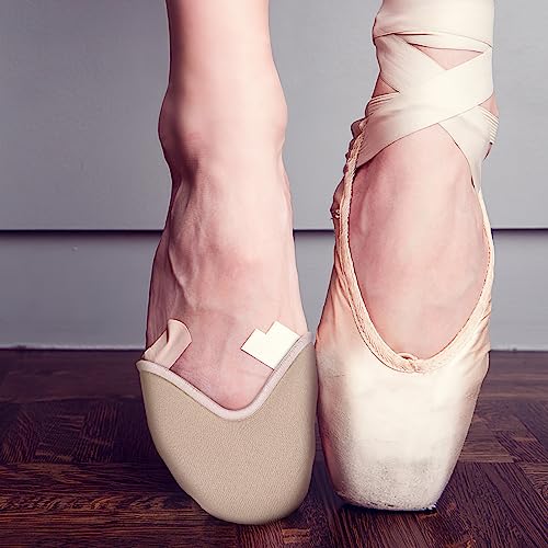 Rosenice 1 Pair Foot Care Toe Dance Insoles, 9.5x10x0.15cm, Beige