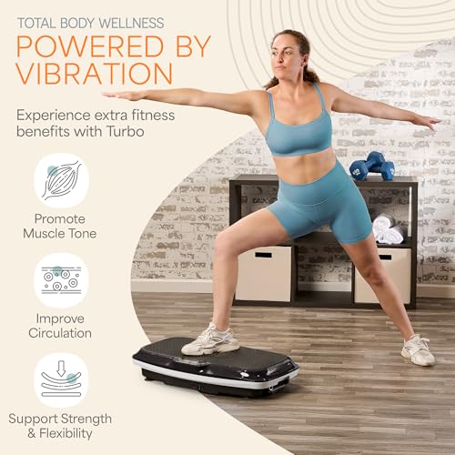Image of Lifepro Vibration Plate Exercise Machine for Lymphatic Drainage - Whole Body Vibration Platform with Resistance Bands for Home Workout - Low-Impact Vibrating Plate for Body Toning
