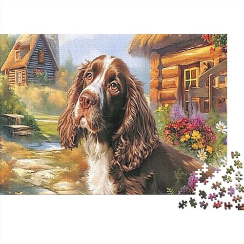Rompecabezas de Springer Spaniel difícil de 1000 piezas, descompresión asegurada en 70x50 cm