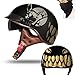 Produktbild MTTKTTBD Motorrad Halbhelme Brain-Cap · Halbschale Motorrad-Helm Jet-Helm Roller-Helm Scooter-Helm Mofa-Helm Retro Harley Motorrad Half Helm mit Built-in Visier für Cruiser Chopper Biker