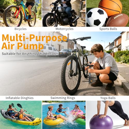 image for ZTinno Floor Bike Pump Portable, Classic Bicycle Pump, Portable Bike T