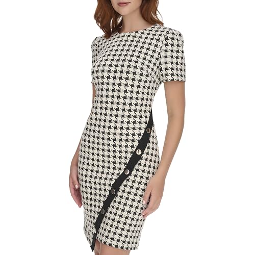 Tommy Hilfiger Women's Short Sleeve Asymmetric Hem Sheath Dress3