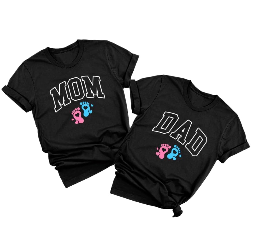 Mom and Dad Shirts Pregnancy Announcement Tshirts...