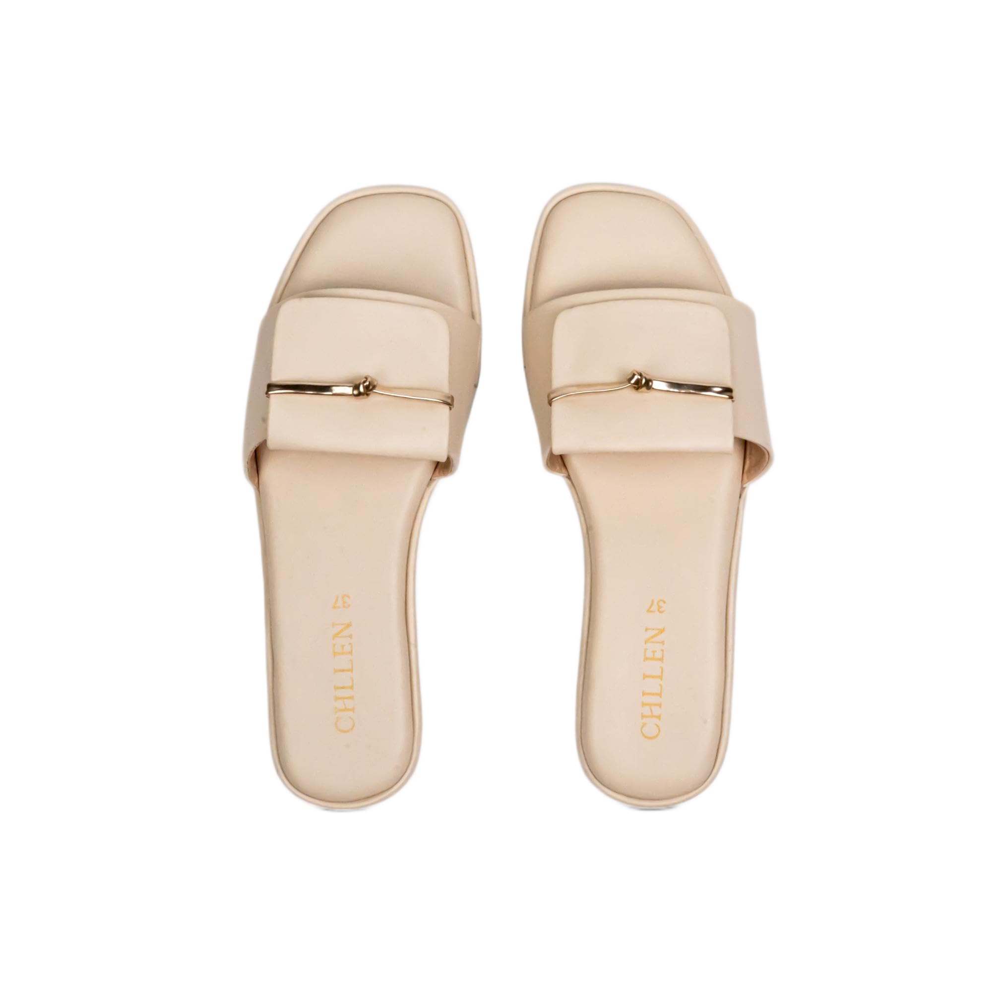 Women's Gold Bar Minimalist Flats for Daily Outfit, Office, Travel, Beach & Outdoor Use-picture-37