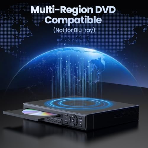 Image of Desobry DVD Player for TV, HDMI 1080P, Region Free | USB Media Playback & Multi-Format Support Insert a USB flash drive and play MP3, WAV, AVI, JPEG, MPEG