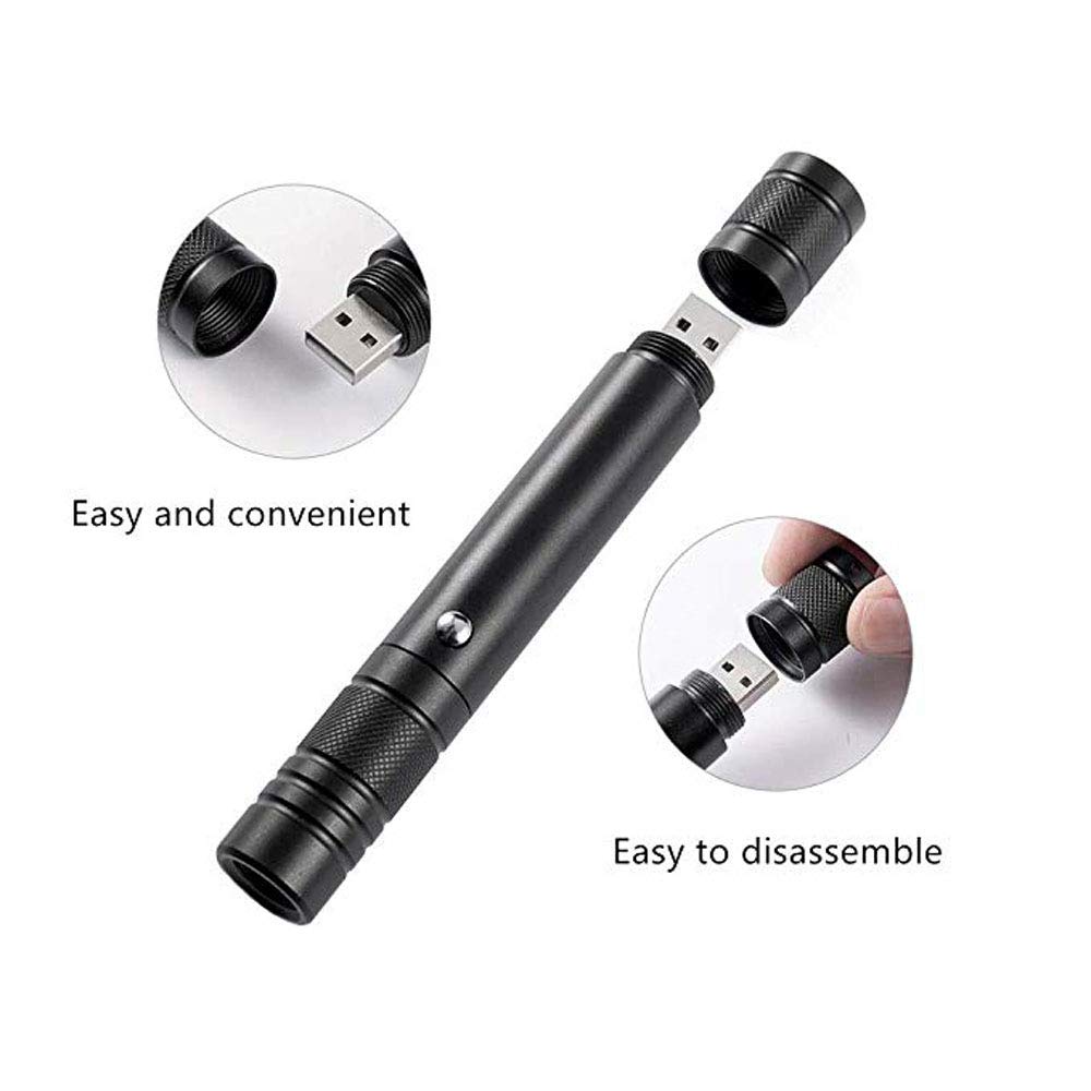 USB Rechargeable Portable Mini Flashlight Long Distance Bright Beam Outdoor Flashlight - 3
