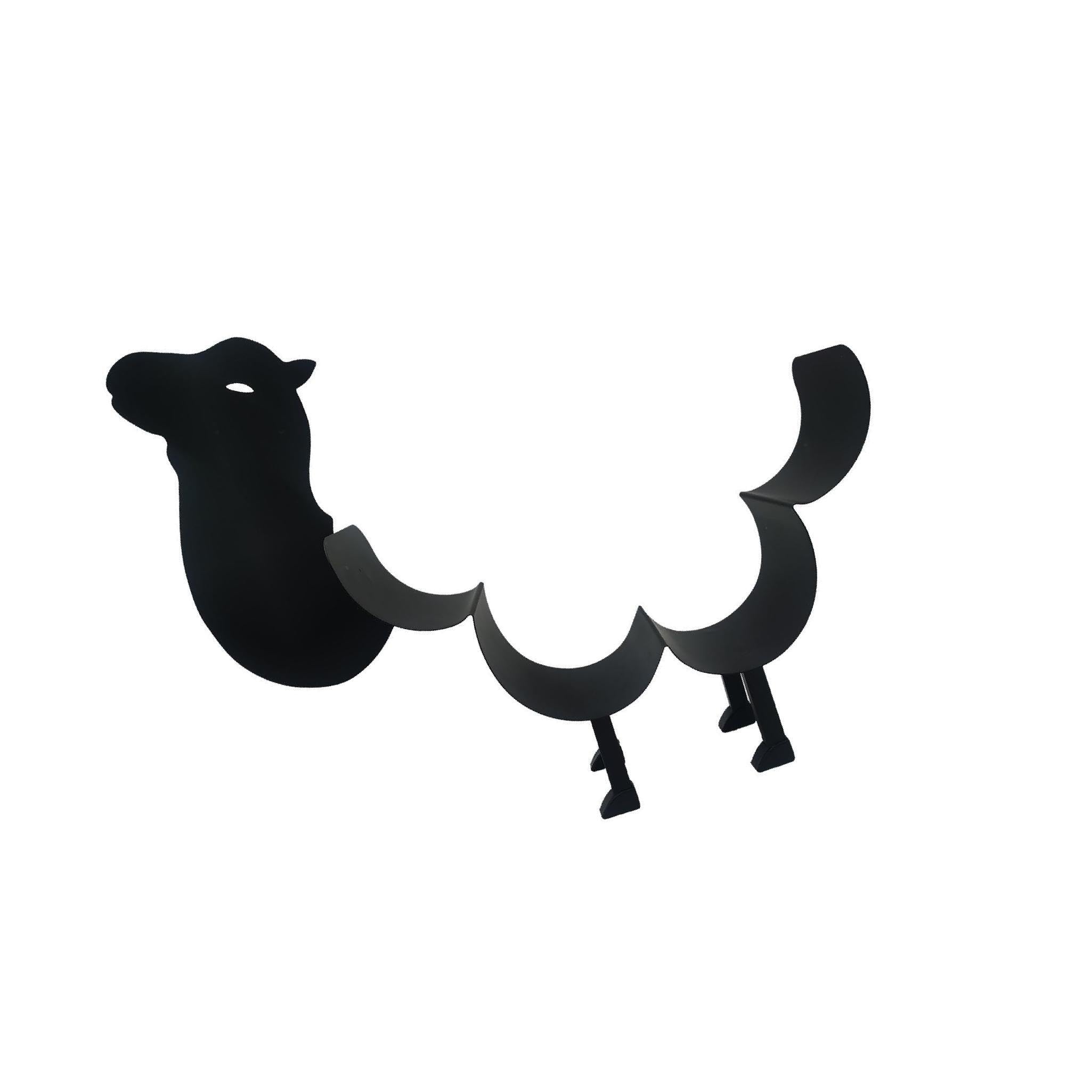Zambuph Sleek Iron Toilet Roll Paper Holder Countertop Stand for Bathroom Storage Sheep, Camel