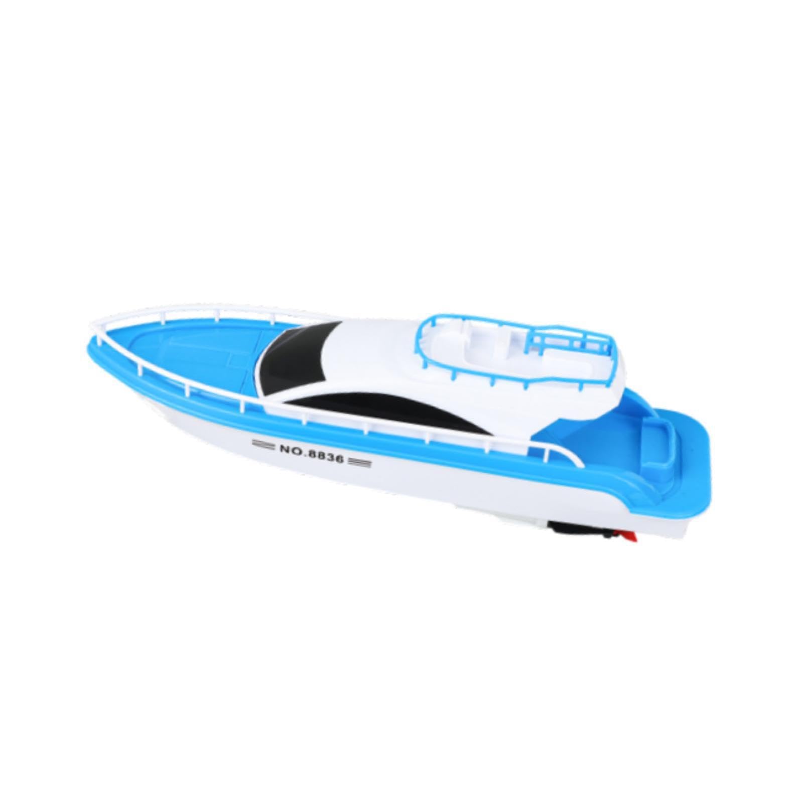 MUXZSIZ Funny Speedboat Bathtub Toy Fast Boat Water Toy Interactive Experience Electric Boat Fun for Toddlers Electric Funny Speed Motorboat for Children Yacht Tub, White, 11x39x11cm