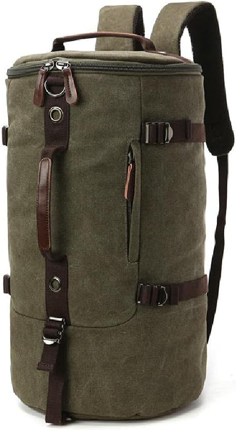 Sac de week-end homme en toile vintage verte pour s'évader avec élégance le temps d'un séjour