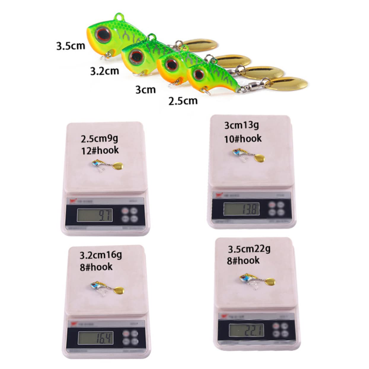 SUPVOX 18 Pcs Accessoires De Pêche Appâts Durs pour Basse Leurres De Pêche en Eau Salée Matériel De Bar Leurre De Fournitures De Leurres pour La à La Truite