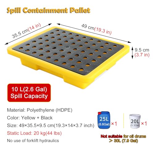 Bandeja industrial para contención de derrames plástica modular de perfil bajo 3
