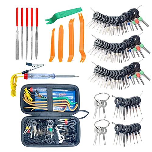 Maerd 87pcs Terminal Removal Tool Kit Depinning Tool Electrical Connector Pin Removal Tool Kit Wire Terminal Tool for Automotive Car Household Devices