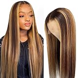13X4 Spitze Front Menschliche Haar Perücken Gerade Menschliche Haar Perücken für Frauen 180% Dichte Freie Teil Perücke Honig Blonde Perücke Mit Babyhaar(60 cm, P4/30/27)