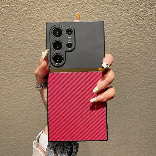 Coque arrière antichoc Samsung S22 : étui de luxe rouge mat